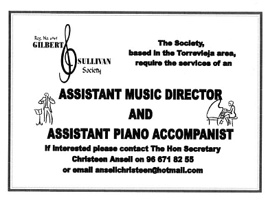 The Gilbert and Sullivan Society in Torrevieja